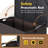 Costway 40'' W 50 Gallons Water Resistant Wicker Deck Box with Wheels in Mix Brown