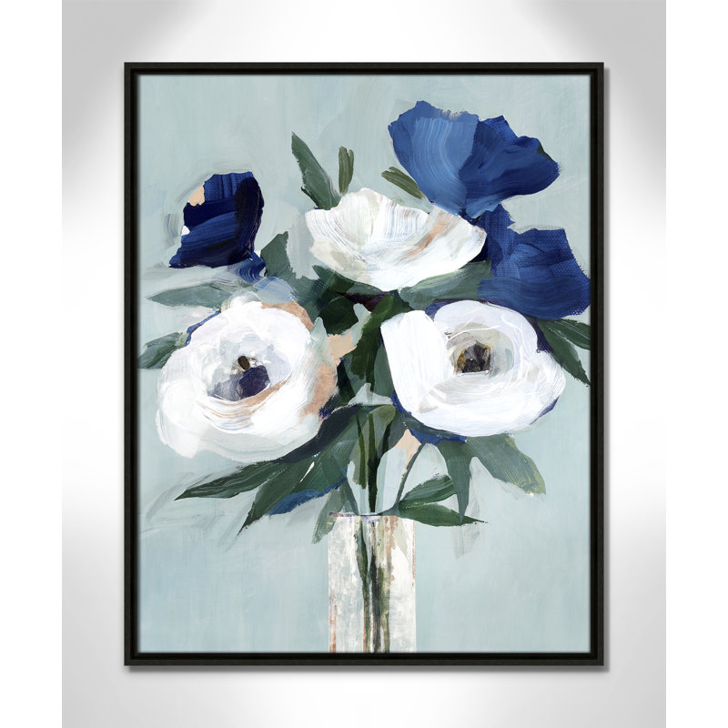 «The Day I Met You» - Cadre flottant, reproduction d'art sur toile, H 29,5 po x l 23,5 po x P 2 po, Toile Espresso
