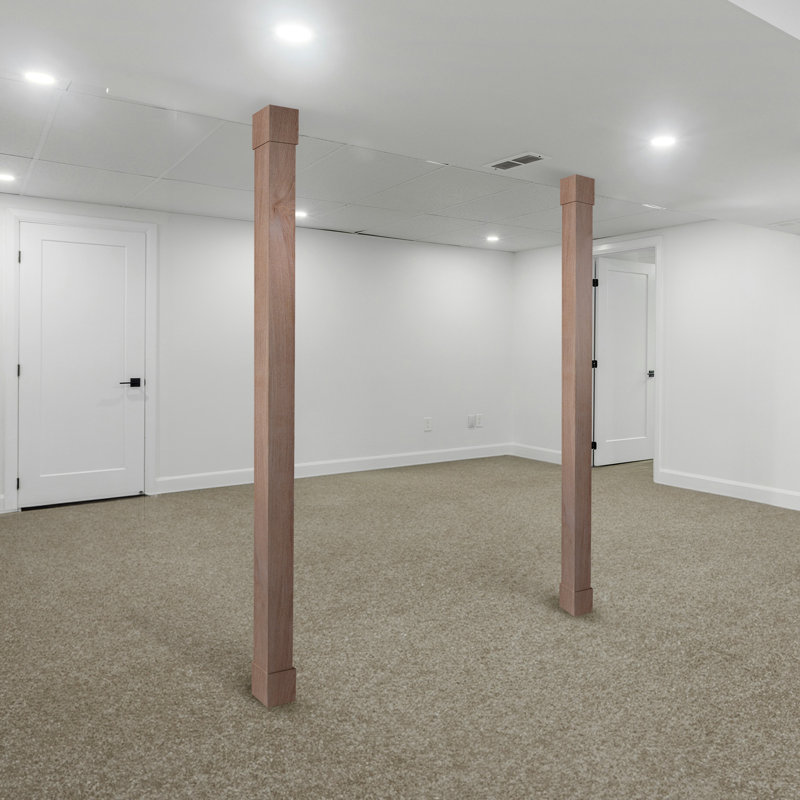 5.625 In. D X 5.6875 In. W X 104 In. L Unfinished Maple Lally Column Wrap, Natural Ash