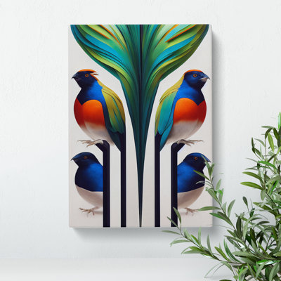 Four Birds - Wrapped Canvas Print