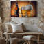 Toile «A Gros Up Composition» comportant une bouteille en verre refroidie d'art mural-649761520