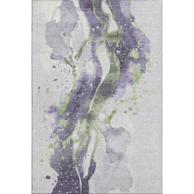 Premium Machine Washable Elize AMF1523 Abstract Rug