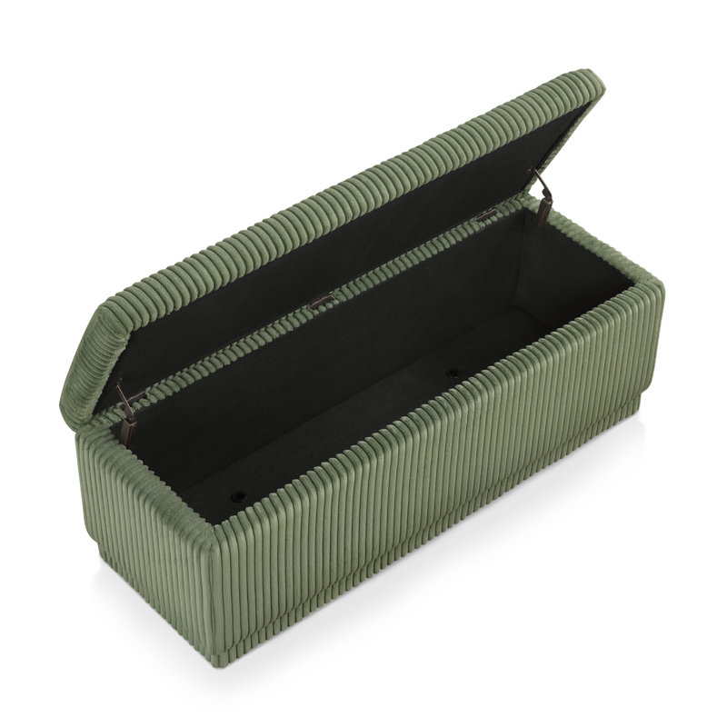 Bessler Robert Bench With Hidden Storage Compartment, Green