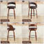 Tabouret de comptoir pivotant confortable avec pieds en bois massif durable-120285787-120285789