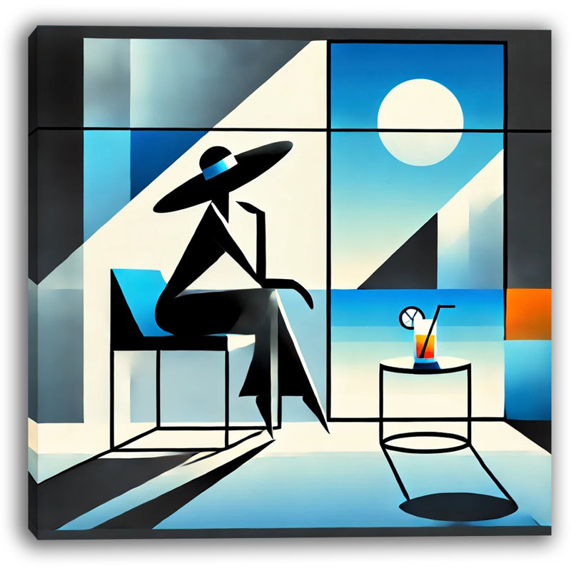 Luminous Escape: Minimalist Coastal, art mural sur toile tendue, H 40 po x l 40 po x P 1,5 po