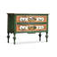 Console verte et bois manufacturé vert