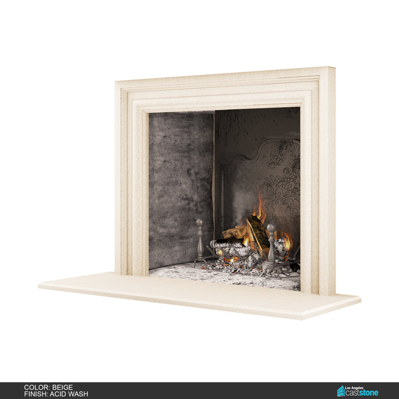 Monterey Fireplace Surround, Acid Wash Beige