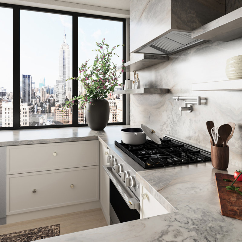 ZLINE 30 in. Marino Gas Range w/ Convection Oven in Black Stainless & 4 Gas Brass Burners, Dual Fuel, Satin Stainless Steel