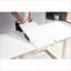 Table basse carrée blanche extensible avec plateau en panneau de fibres à densité moyenne Pieds en métal, faciles à nettoyer et amp; Gain de place pour le salon