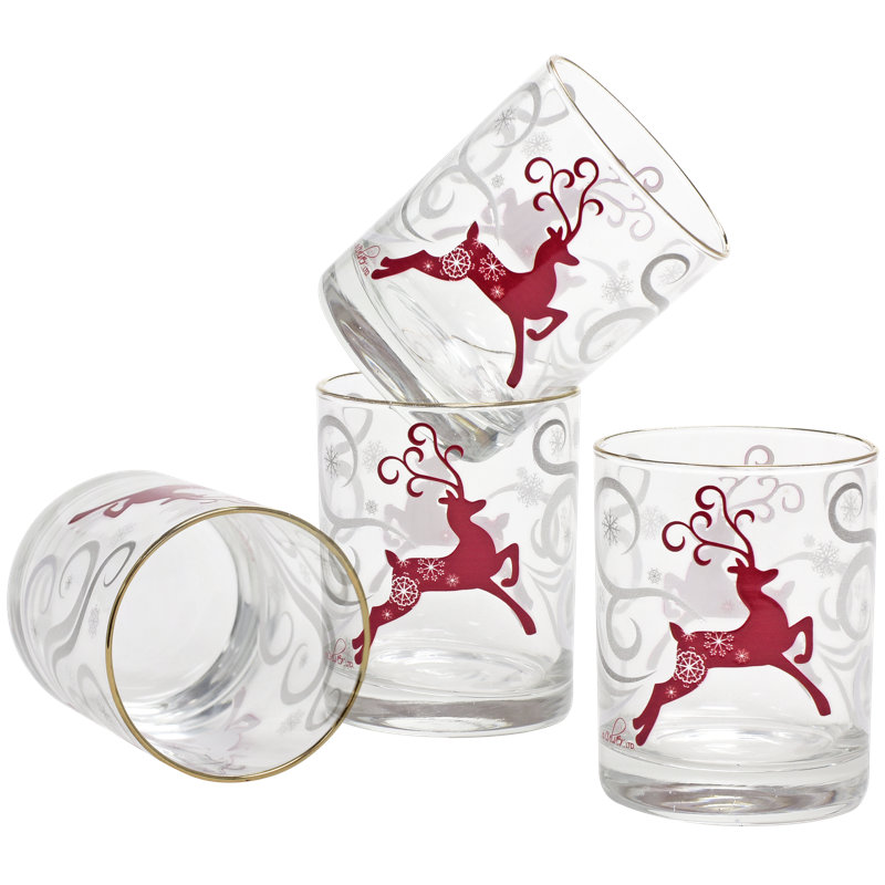  Cerf Culver Reindeer Swirl 22k Verre à whisky 