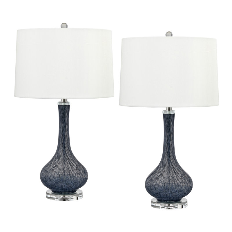 Afragola 28" Dark Blue Swirl Table Lamp