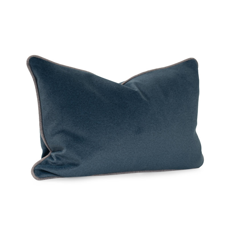 Oreiller en polyester 14 x 22 Qiviut, Bleu, Rectangle H 14 po x l 22 po, Polyester