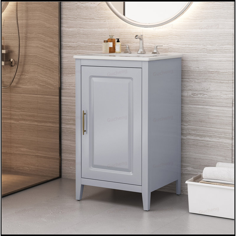 20.3"Bathroom Vanity With Functional Drawer, Gray