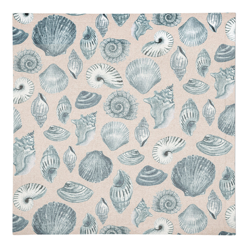 Williamstown Cotton No Pattern Rectangle Napkin, Blue/Blush