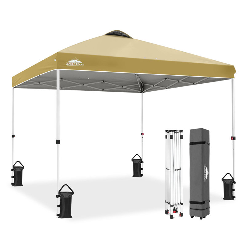 Pavillon escamotable 10 pi X P 10 Auvent en métal, Beige