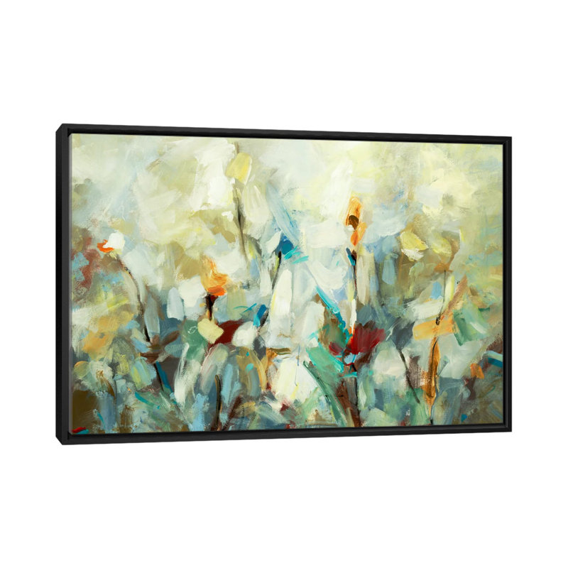 «Ode To Monet V», reproduction sur toile, H 40 po x l 60 po x P 1,5 po, Toile avec cadre noir, Pas de tapis