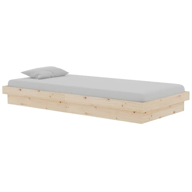Jaquita Solid pinewood Bed, Single (3'), Brown