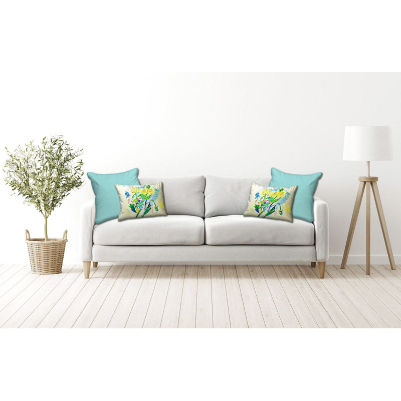 Coussin Frog & Flowers