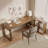 Brown L-Shaped Solid Wood desk-108840005