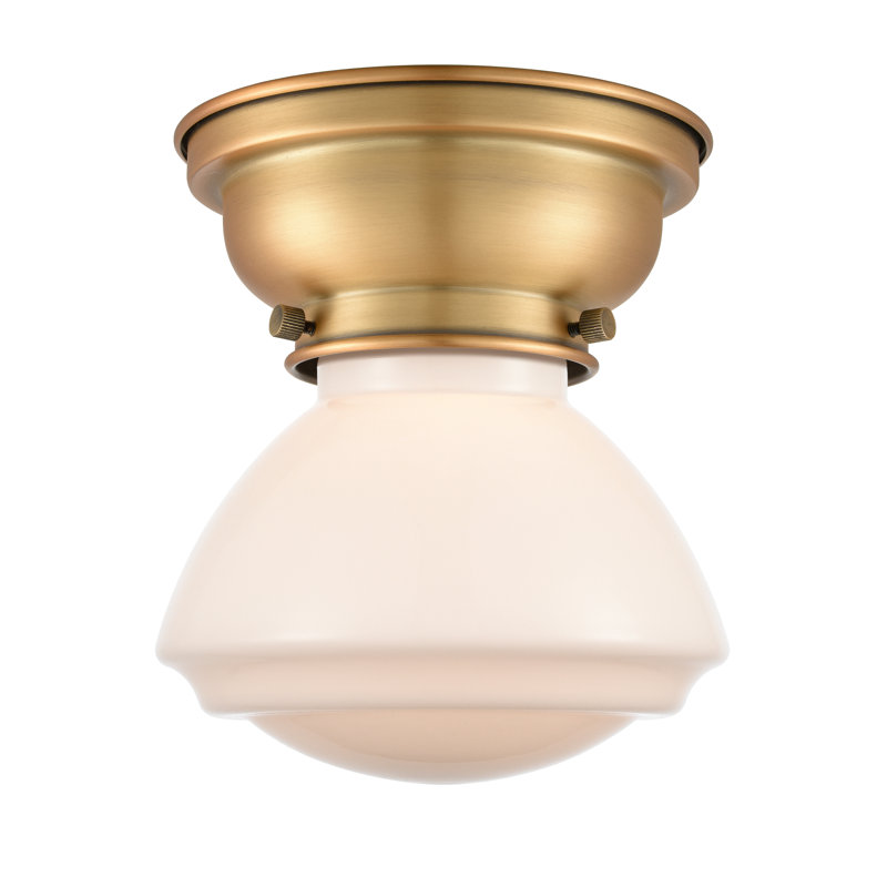 Plafonnier encastré 1 lumière 6,75 po Heffington, Blanc mat, DEL