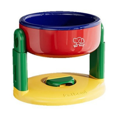 Bol ajustable pour animaux de compagnie surélevé avec base anti-basculement à ventouse, plat de protection pour cou surélevé pour chats et petits chiens