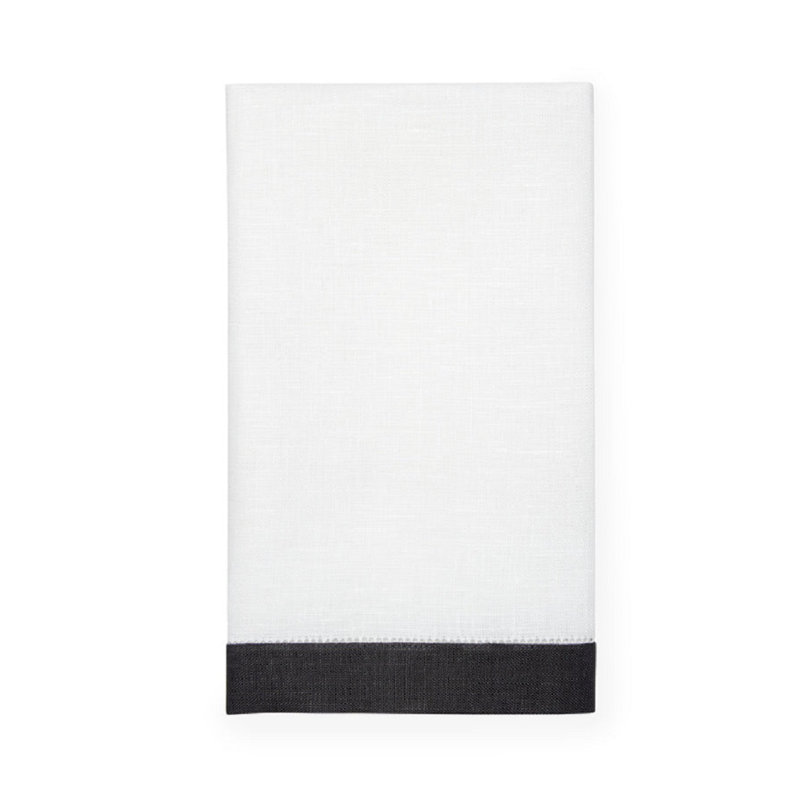 Filo Fingertip Towel Set, White/Smoke