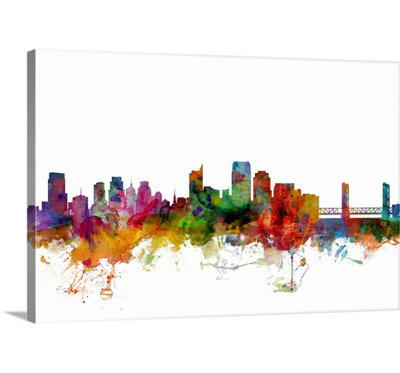 «Sacramento California Skyline» par Francy, impression