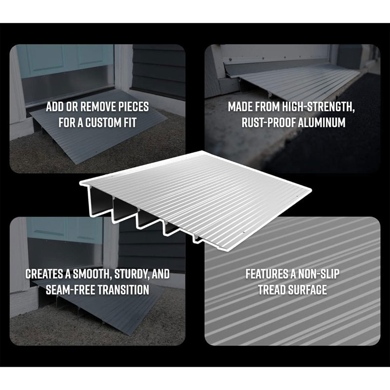EZ-ACCESS 6" Slip-Resistant Aluminum Modular Entry Ramp