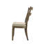 Ensemble de 2 chaises d'appoint en tissu brun clair et finition chêne vieilli