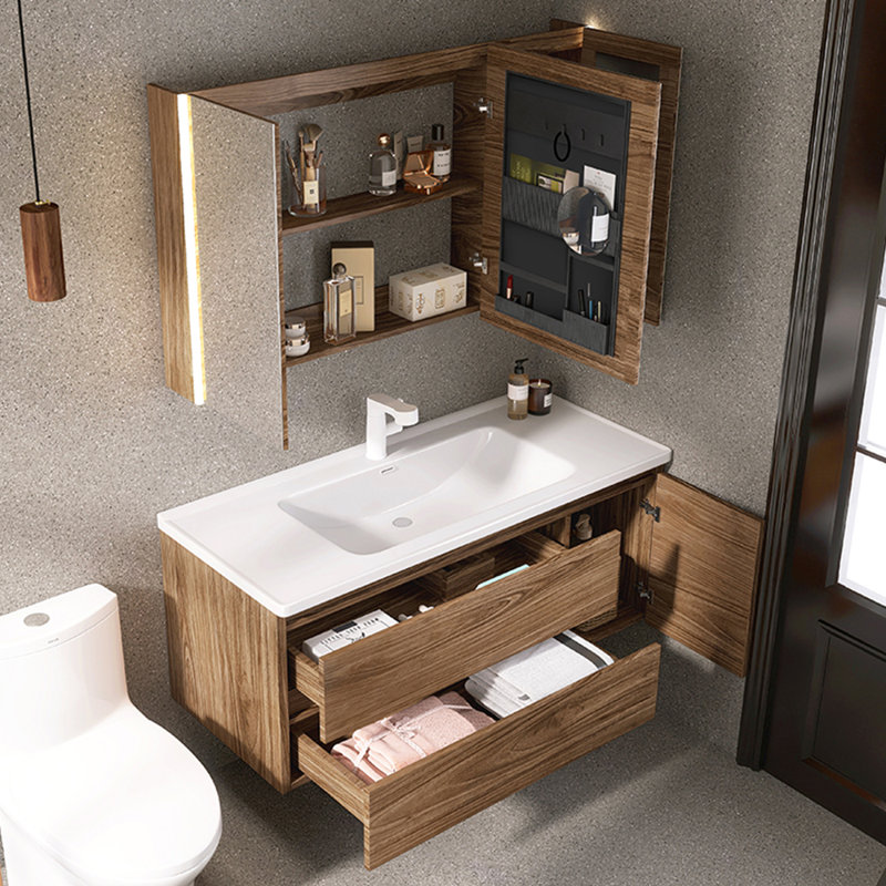 Minimalist retro style bathroom cabinet