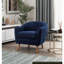 Chaise d'appoint rembourrée en tissu chenille-1116625478
