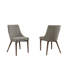 Chaise d'appoint rembourrée en coton gris Garelli