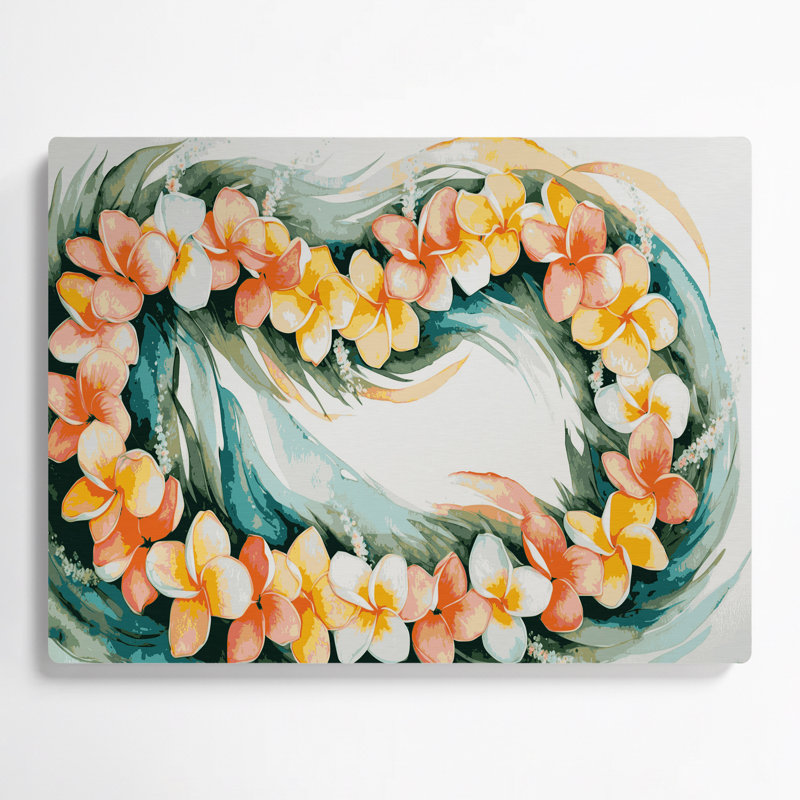 Art mural hawaïen Plumeria, H 11 po x l 14 po