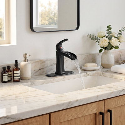 Brushed Nickel Bathroom Faucet With Pop-Up Drain, Deck Plate, And Single Handle For 1 Or 3 Sink Water Cleanliness Fit