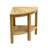Maris Coastal 18" Light Teak Acacia Wood Corner Shower Stool, 2-Tier Indoor/Outdoor Bath Bench with Storage Shelf for Bathroom & Spa-1122499609