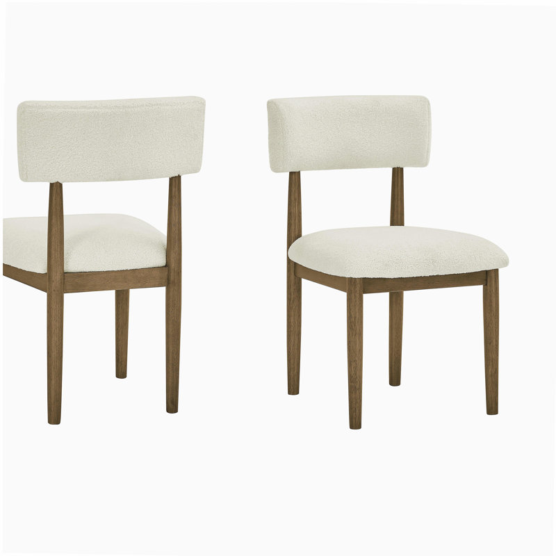 Ensemble de 2 chaises d'appoint Darla en chêne sherpa beige