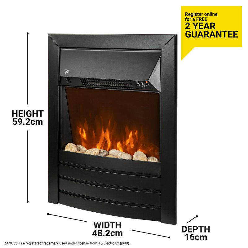 Zanussi 6.824 BTU Radiator Space Heater, Black