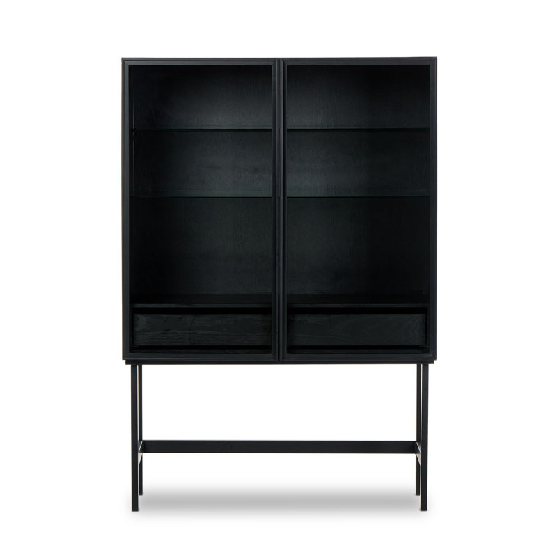 Hayward Cabinet-natural Walnut, Black Oak