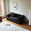 Velours 2 places peu encombrant avec base coulissante, idéal pour les petits appartements, coussins décoratifs moelleux, rembourrage en mousse, espaces compacts convenables