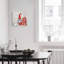 Arbre de Noël et gnomes avec chapeau rouge, art mural sur toile sans cadre 16 po x 16 po