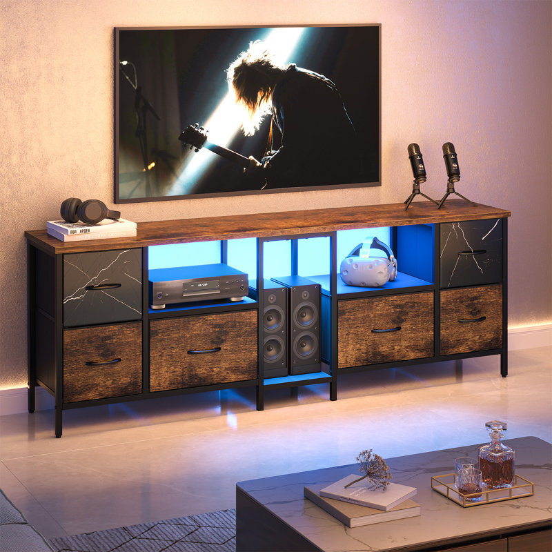 160cm Multifunctional Tv Cabinet With Multiple Drawers, Brown