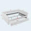 Grand lit de jour avec canapé-lit capitonné à deux tiroirs, tissu Boucle (88 po x 65,5 po x 29,5 po)-1437514506