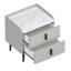 Tables de chevet modernes spacieuses avec rangement pour chambre à coucher et salon, gris