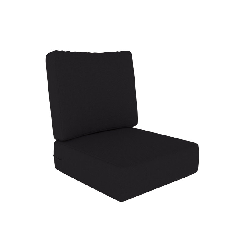 Outdoor Seat / Back Cushion, 21" x 21", Black