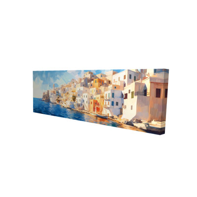 Sea Blue Coastal Canvas - Calm Greece Wall Art for Home Decor