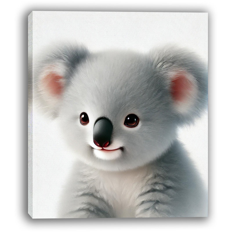 «Cuddly Baby Koala», art mural sur toile tendue, H 12 po x l 12 po