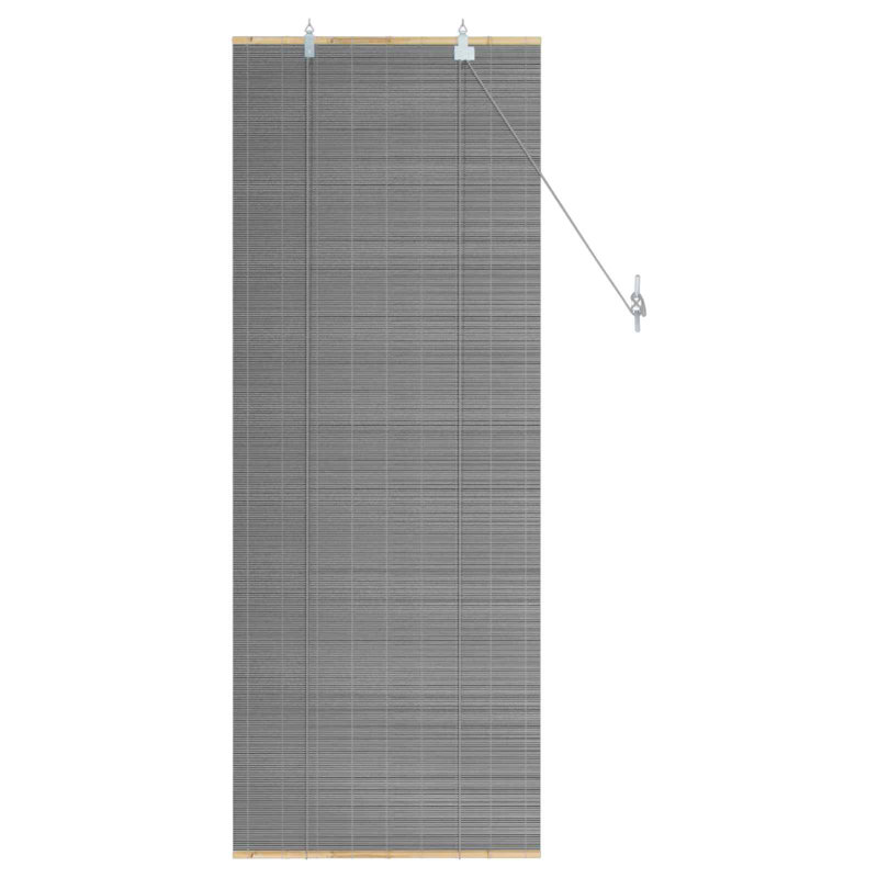 Bamboo Roller shade, Grey, 70 cm W x 160 cm L