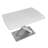 47.25''-63'' Modern White Glossy Dining Table For 4-6 People, Extendable Dining Table With Crossed Metal Base And Stainless Steel Tubes, Large Dining Table  White(Same SKU:W757P160404)-1980975924