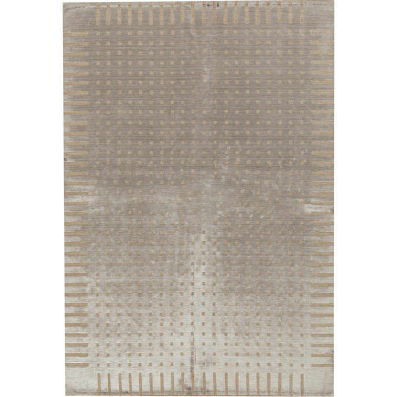 Geometric Area Rug in Brown
