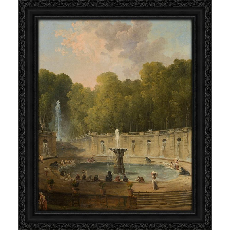 Lavandières dans un parc (1775), H 24 po x l 20 po